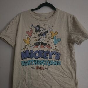 Disney Mickey's Birthdayland 1988 Kids T-Shirt - Cream